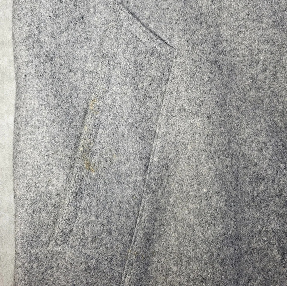 Vintage Botany 500 Gray Fleece Lined Wool Trench Coat Button Up Overcoat Pockets - Picture 5 of 16